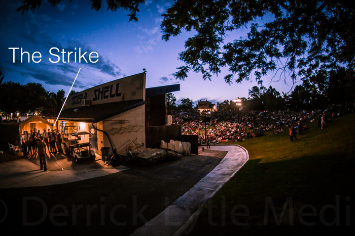 The Strike on their way to playing Stadium of Fire