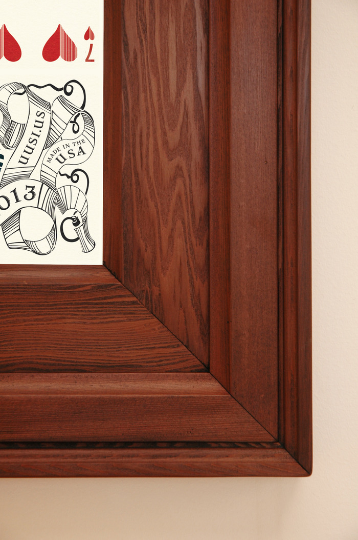 Detail shot of custom frame.