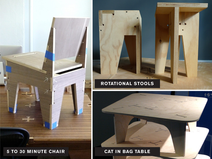 Working prototypes of the 3 pieces planned for our first manufacturing run. CLICK for details.