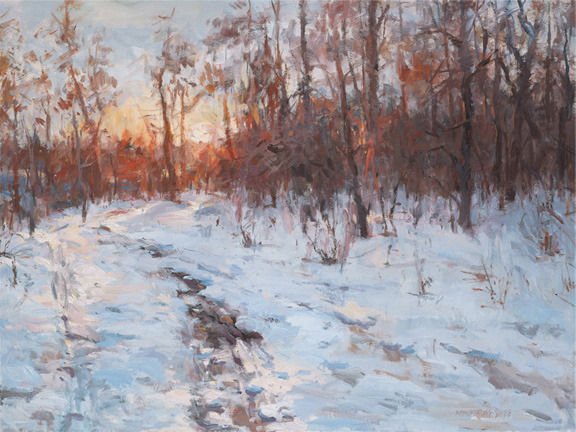 A Warm Winter Day, oil on canvas, 30 x 40 ins.