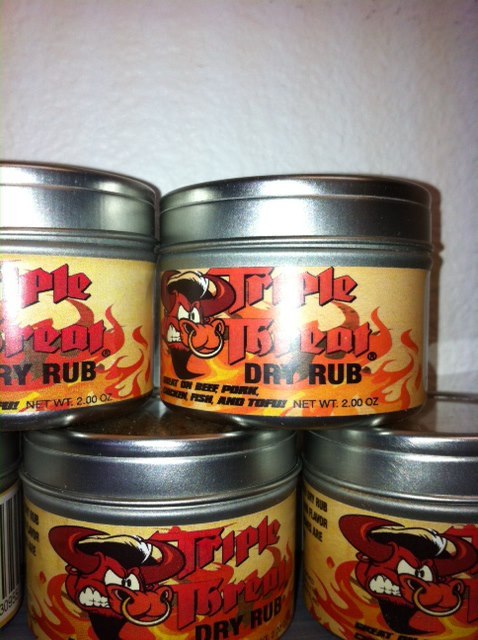 Our dry rubs: read their label, then read ours. You can taste the difference
