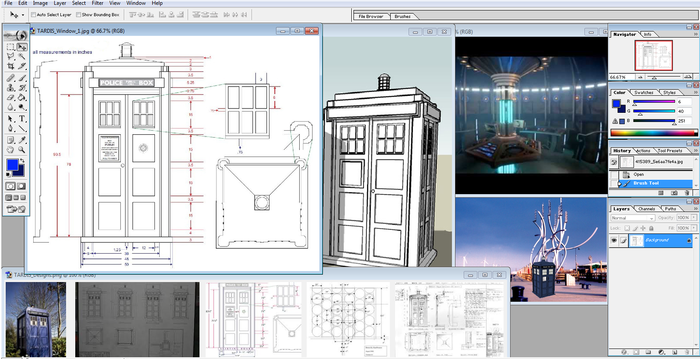 Various images of the TARDIS used in our research.