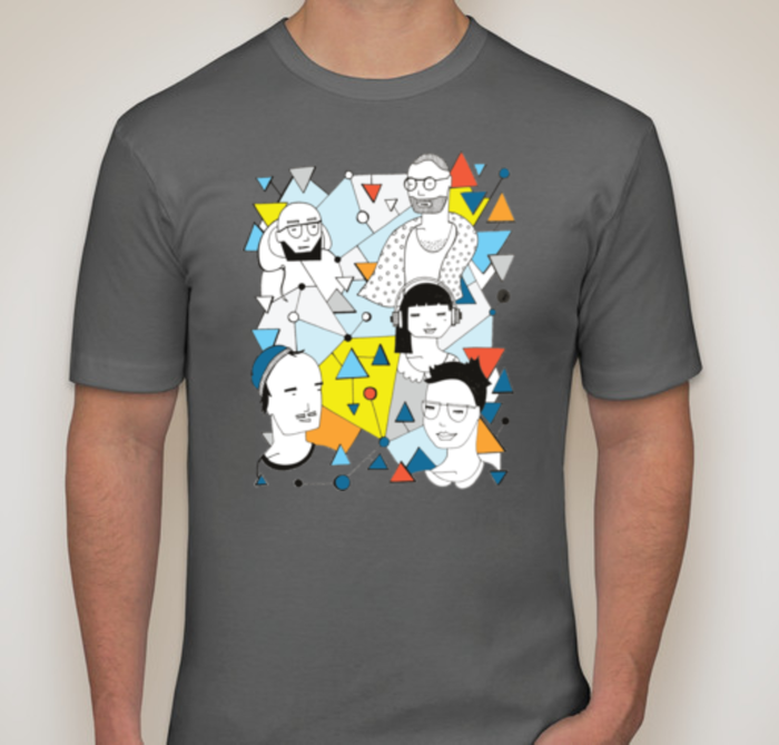 (A) Premium Kindred "Heads" T (FRONT) (Sizes: S - XL, Color: dark gray)