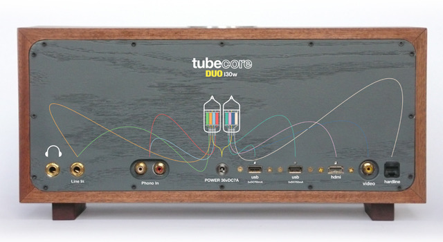 Even with multiple channels of bluetooth and wifi, the Duo comes standard with a Tube Pre'd Headphone Jack, two analog inputs and the entire onboard computer's port array accessible on the back panel
