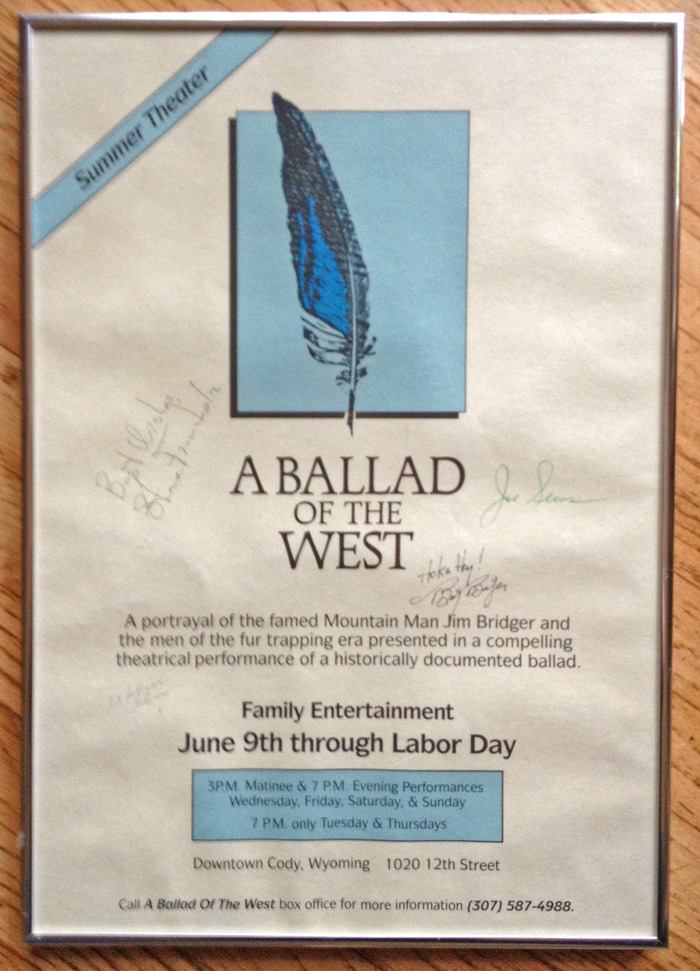 1988 Company Production Debut Poster, mounted with Original Company photo of ABOTW featuring Wes Studi, et al.