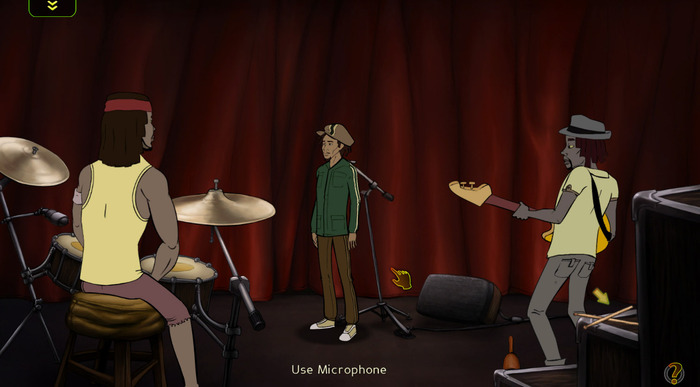Bolt Riley and his band backstage preparing for their first big show.