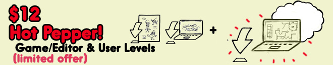 All previous rewards plus...Game Download with the In-Game Level Editor. Play the game, then build and share your levels. The Level Editor upgrade also gives you access to all user levels