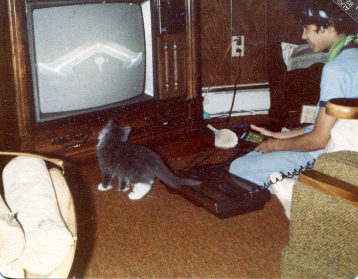 Tommy playing Intellivision circa 1982