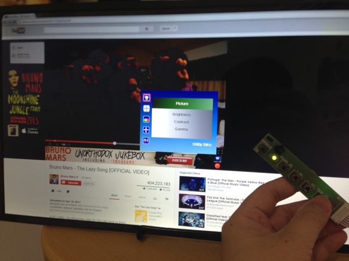 Like most monitors, you can adjust brightness,contrast,etc.