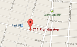 The space is located at 711a Franklin and Park Ave next to the laundromat