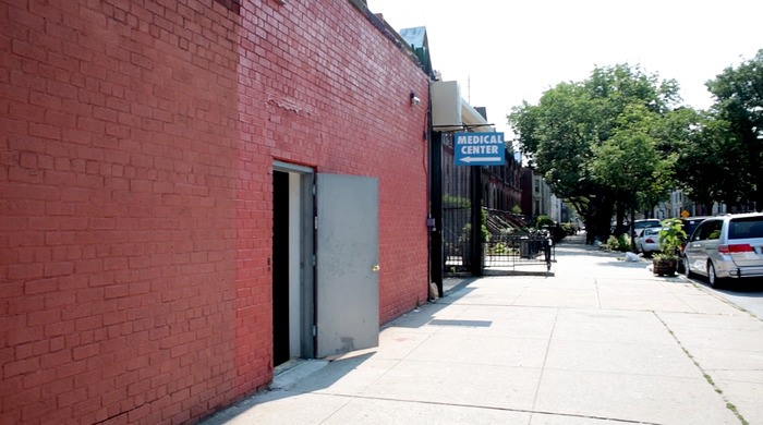 Exterior looking east from Franklin Ave down Park Place. Consider this the "before" shot!
