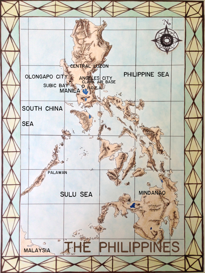 Here's one of the hand drawn maps Phoebe Titus created for use in the film