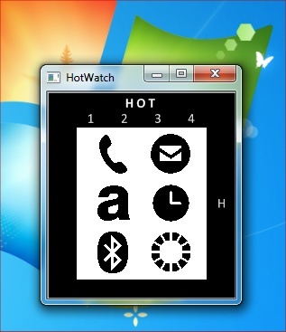 Working simulator application window