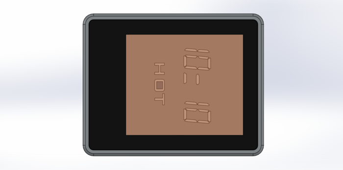Concept showing the display positioning