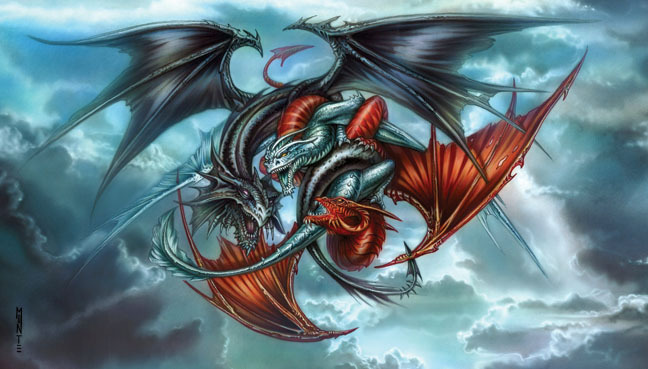 Trinity Dragons Print