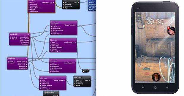 Snapshot from a tutorial on prototyping Facebook Home in Quartz Composer