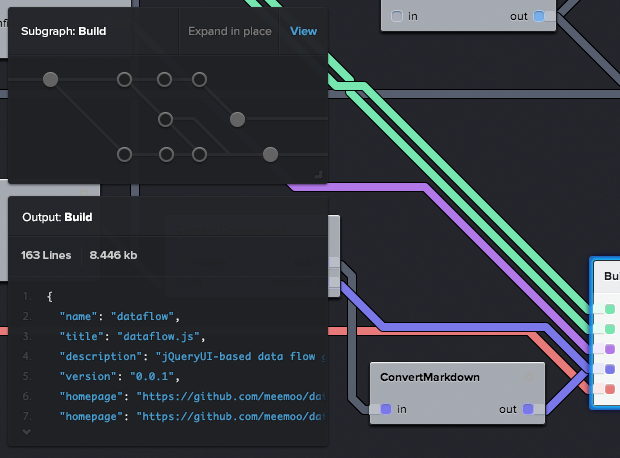 Detail view of "cards" in current default theme