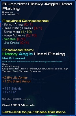 A blueprint which can be used to create a new item.