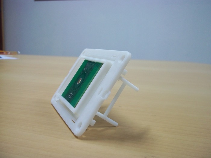 3D printed model with Board mounted