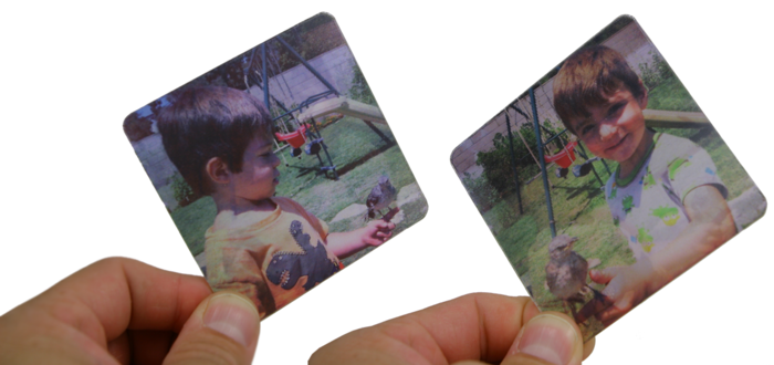 Two images from your Instagram account, on one Instawink