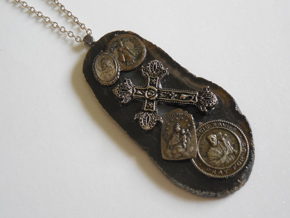 Reward for $100 pledge level - (*1) A One-Of-A-Kind Necklace Made From Vintage Salvaged & Upcycled Materials. Made By Eco Chic Jewelry Designs