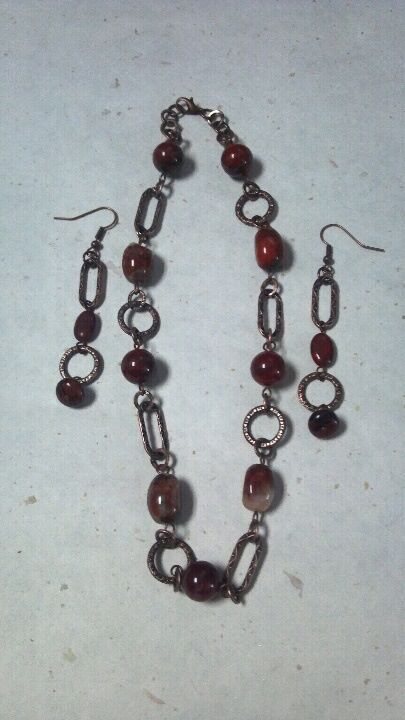 Reward for $150 pledge level - A One-Of-A-Kind Earring & Necklace Set Made From Vintage, Salvaged & Upcycled Materials. Eco Chic Jewelry Designs