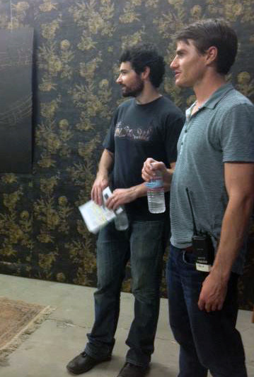 Micah and Reid on set - Day 2
