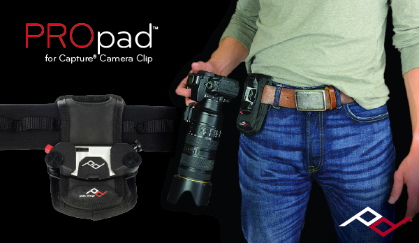 PROpad™ gives you extra stability and comfort when carrying very heavy cameras with Capture.