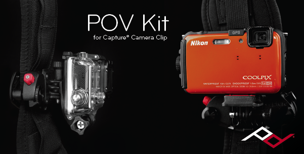 POV Kit (formerly called the GoPro Mount) lets you mount GoPro and point-and-shoot cameras on Capture to take POV video.
