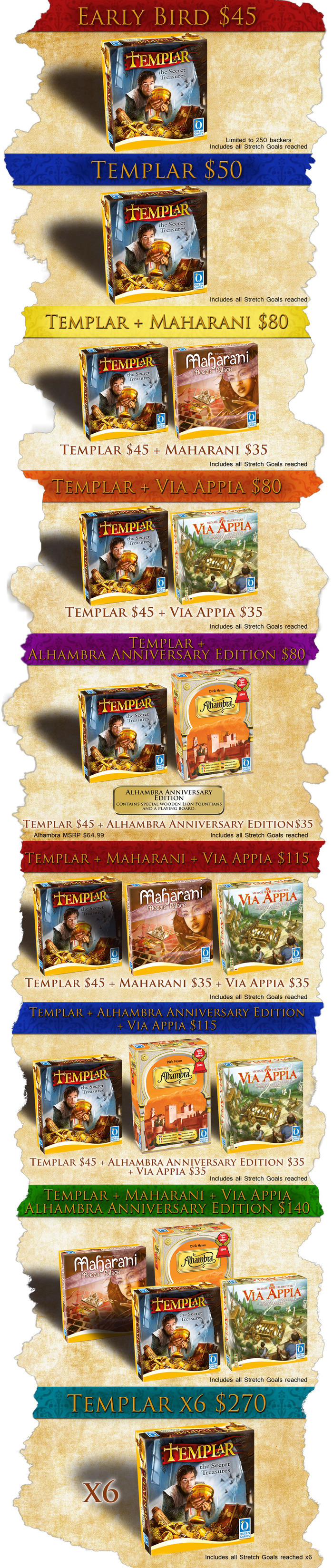 All games offered as pledge levels are our own published games.