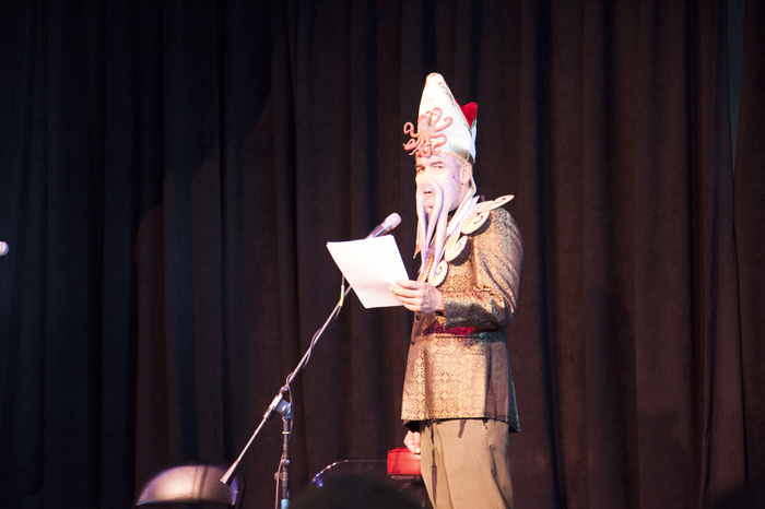You could join this...thing...on stage for the Sunday Cthulhu Prayer Breakfast