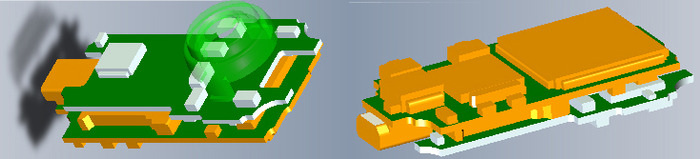 Initial dual layer PCB board prototype model