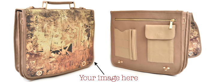 Leather Messenger Computer Bag: 55” Shoulder Strap, Double Twist-lock Closure, Fits 15” or Smaller Laptop