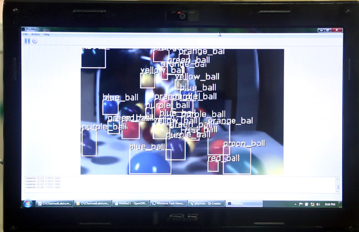 Pixy can track multiple objects with multiple color signatures (PixyMon view shown.)