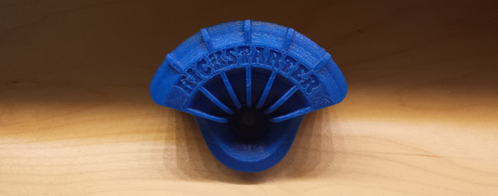 Custom 3D printed Wheel Shields available as a reward! This one says "Kickstarter", but yours can say whatever you like. Printed from the same 3D printer used to prototype Wheel Shields!