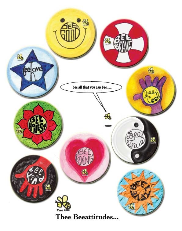 Thee Beeattitude Pins.