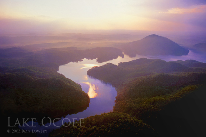 Evening sunset over Lake Ocoee
