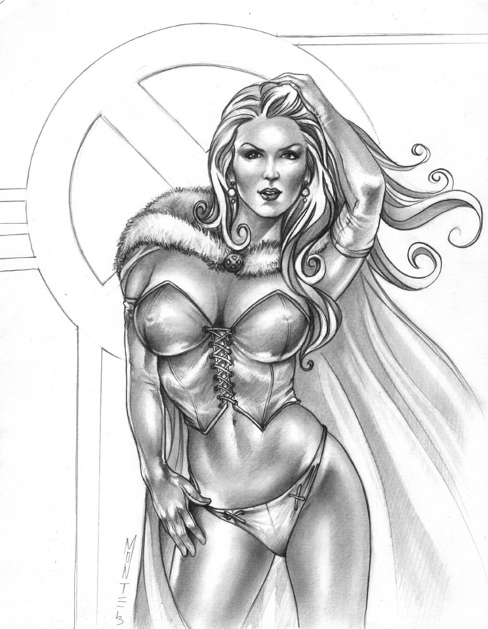 Drawings like this are a sample of images from the book's interior that come from comics, private commissions and convention sketches.