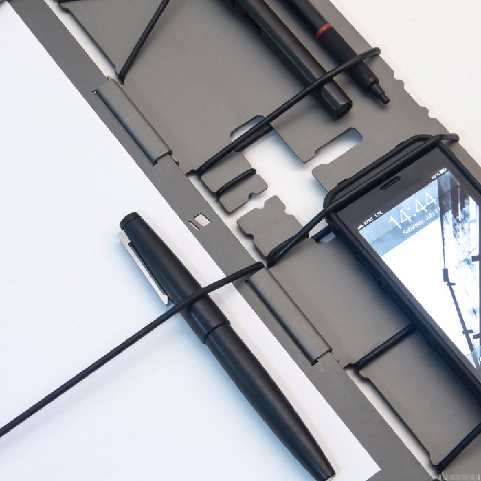 CLOSE UP OF SLIP HINGE MECHANISM IN LOCKED OPEN POSITION
