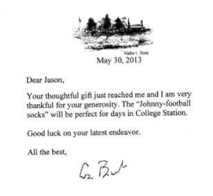 Letter from George H.W. Bush