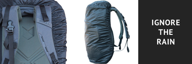 A seam-sealed rain cover that's easy to pull on, packs into itself and can be removed if unnecessary. It just... makes... sense.