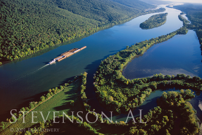 Barge on the river