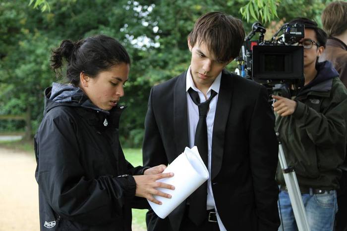 Krysten directing her feature film 'All Good Things'. Photo by Kate Connerty
