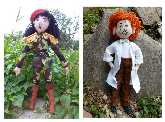 L. General and Dr. Yuc, two of the Strange Humans as 18" soft sculptured dolls. We will make you into one of the characters to appear in an upcoming episode and create a doll just for YOU!