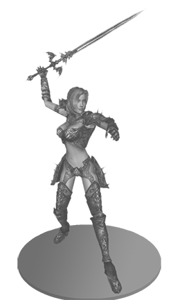 Seductive Cyberpunk Assassin Concept SCULPT