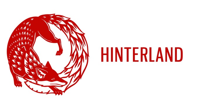 The Hinterland logo combines the fox, a symbol of cleverness and agility, with the Ouroboros, a symbol of eternal renewal.