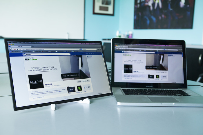 The Able-HD is three times slimmer than any LED monitor in the market right now, but with the lowest price.