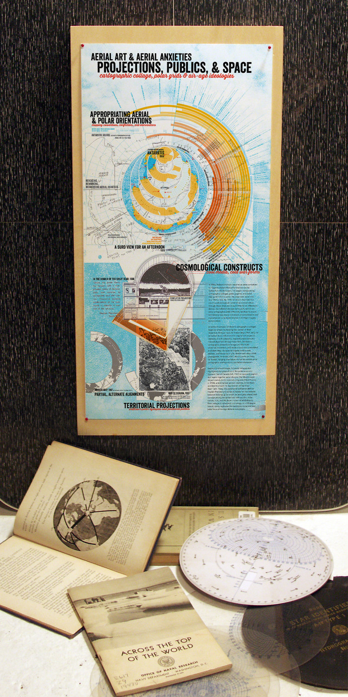 Aerial Art & Aerial Anxieties: Projections, Publics, & Space (working proof, half-sized with objects)