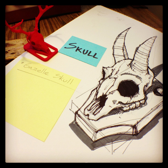 'Skull' - A taxing demo of narrow undercuts and detail retention.