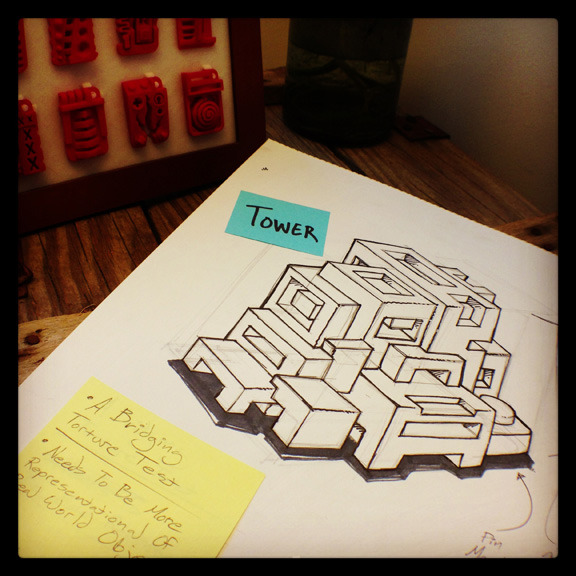 'Tower' - Designed to be a Bridging Torture Test and the first step in successfully printing the 'Print & Play' test chips.
